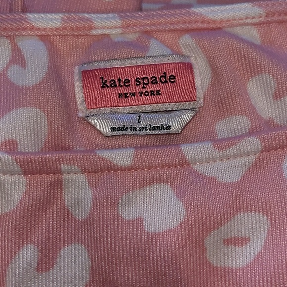 Kate Spade Bold Leopard PJ top in pink | size Large - Picture 6 of 8
